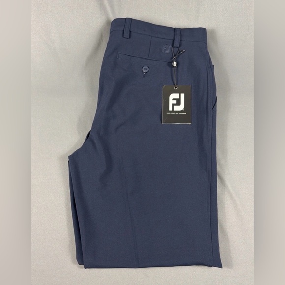 FootJoy Golf Pants Performance 36 x 30 Navy Blue Polyester Spandex NWT MSRP $125